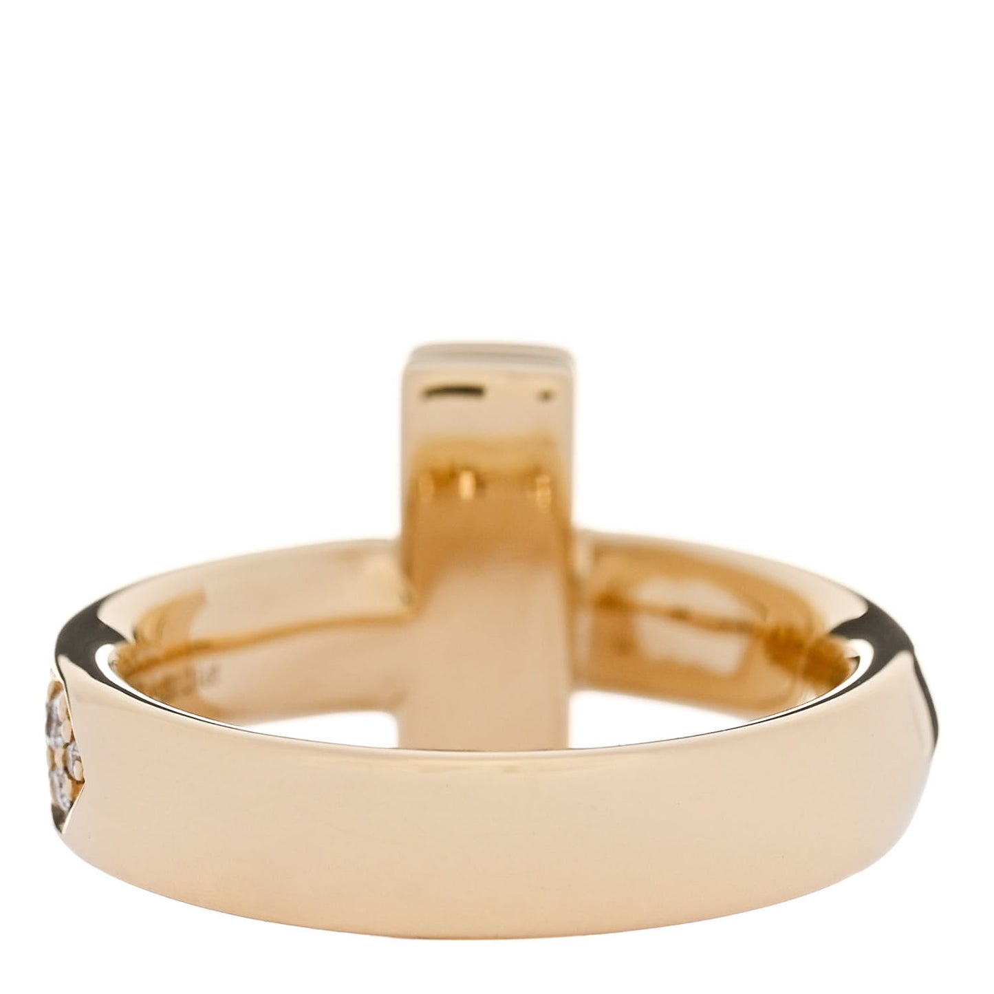18K Yellow Gold Diamond T T1 Wide Ring 49 5