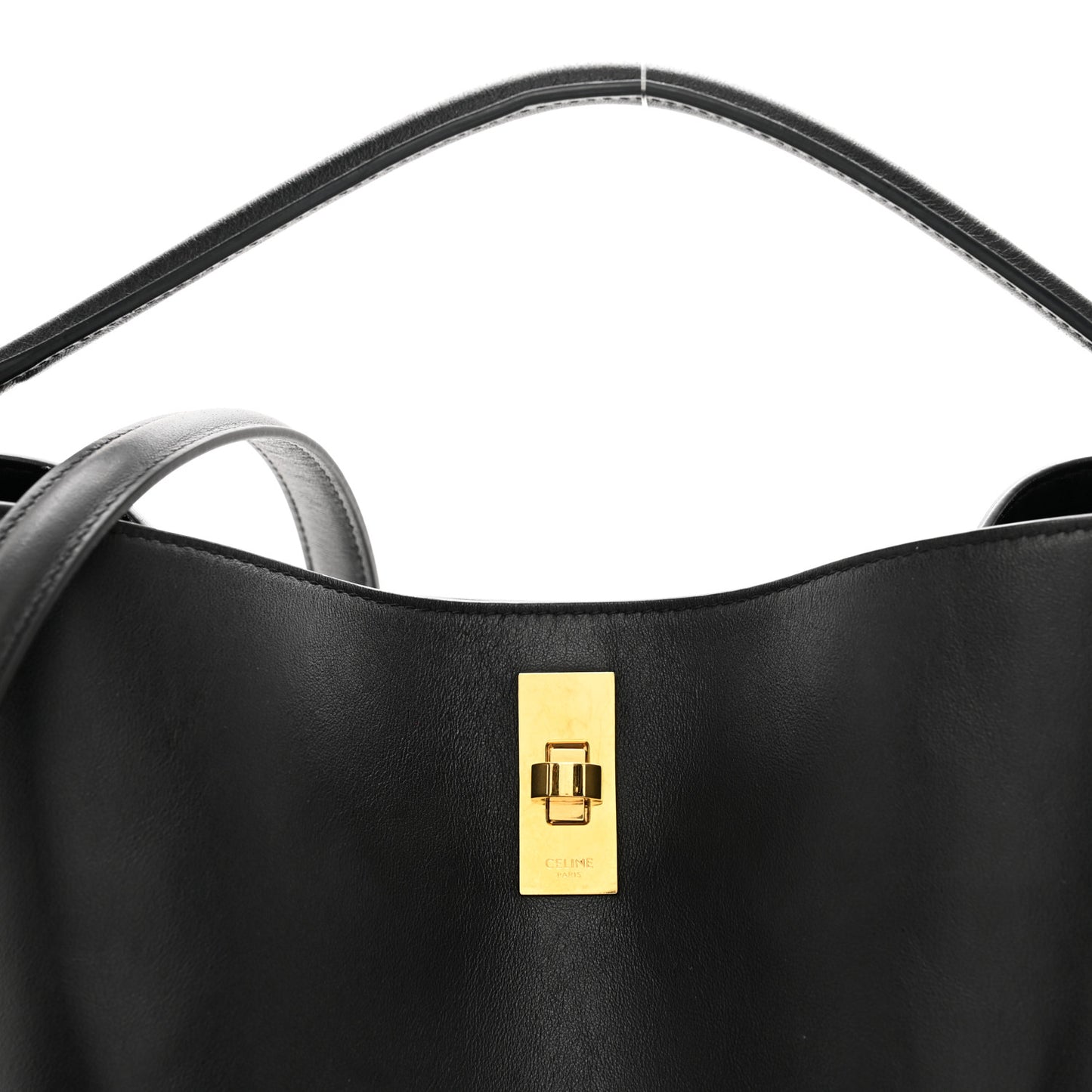Smooth Calfskin Bucket 16 Bag Black