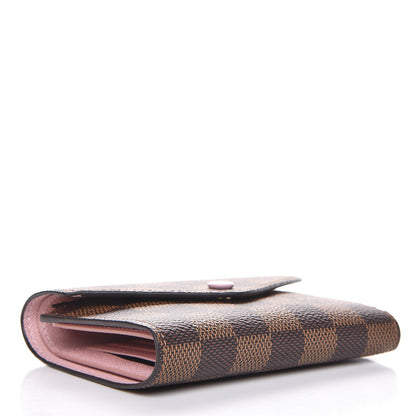 Louis Vuitton Damier Ebene Victorine Wallet Rose Ballerine 4 of 8
