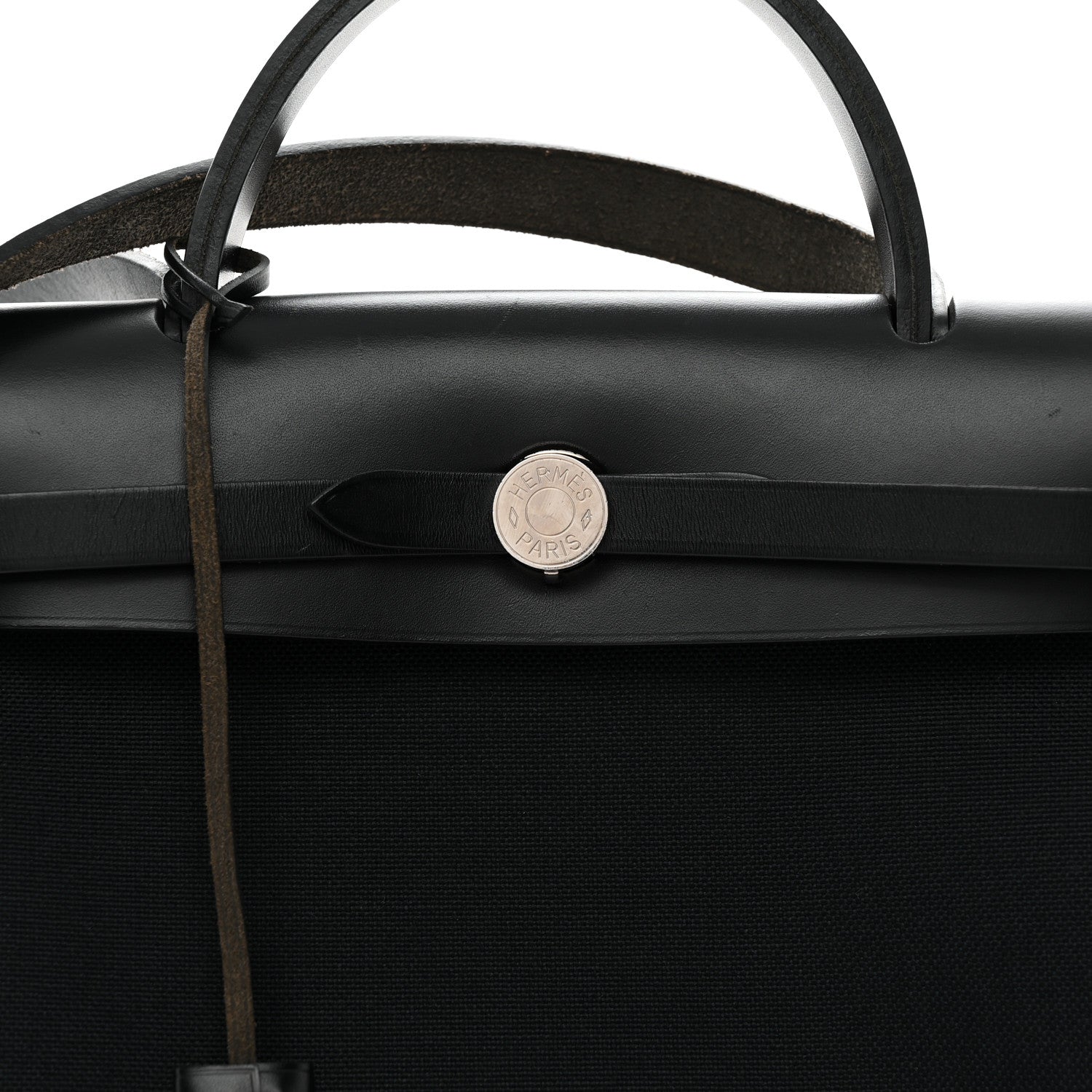 Hermes Military Toile Vache Hunter Herbag Zip PM 31 Black 1886288