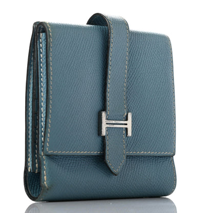 Hermes Epsom Bearn Recto Verso Wallet Blue Jean 3 of 14