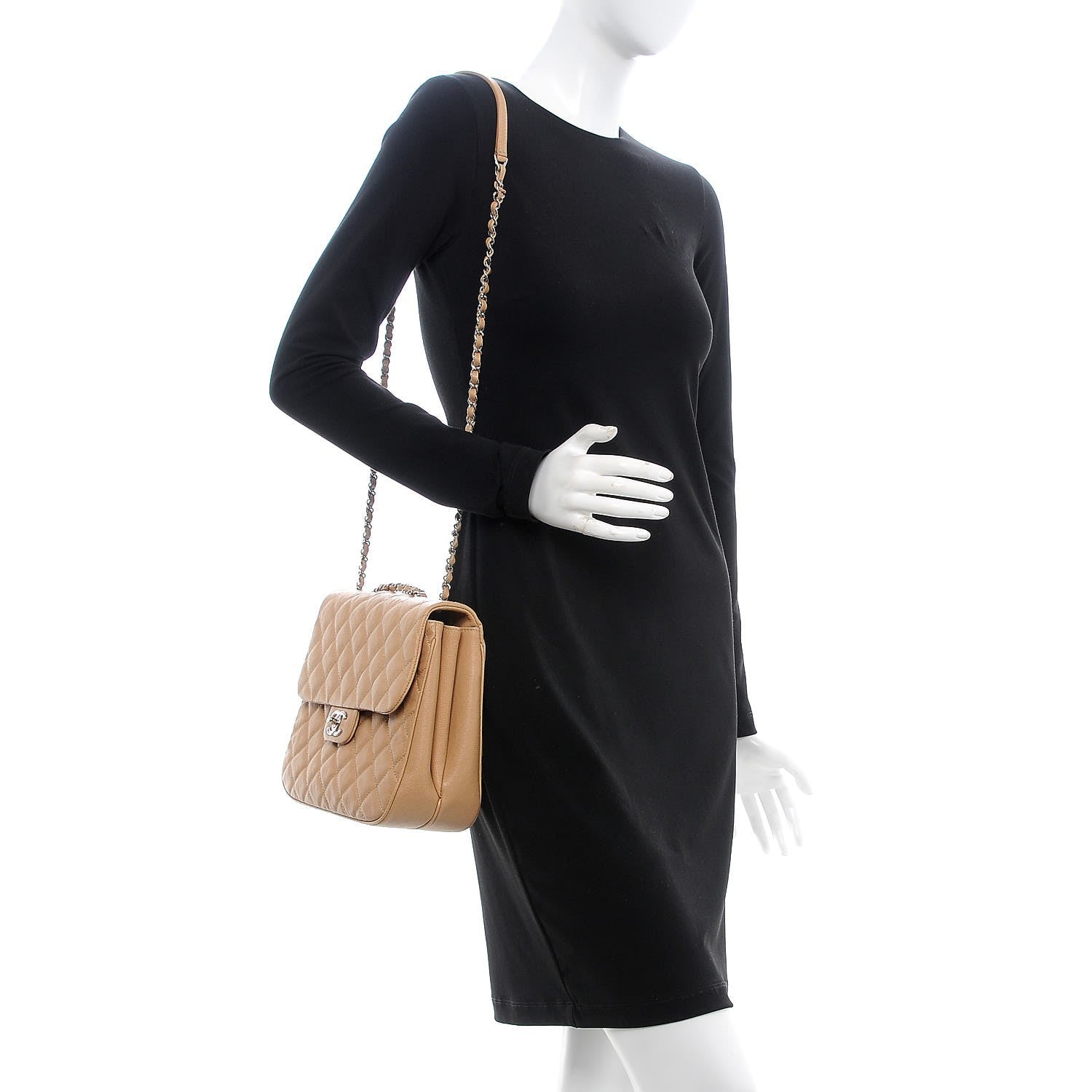 Chanel Caviar Quilted Large Urban Companion Flap Beige 2 of 12