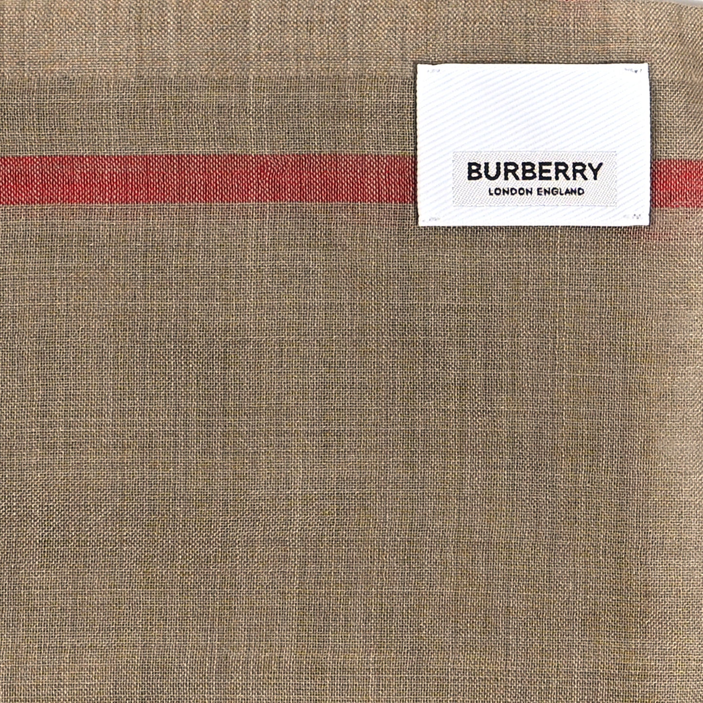 Wool Silk House Check Lightweight Scarf Archive Beige
