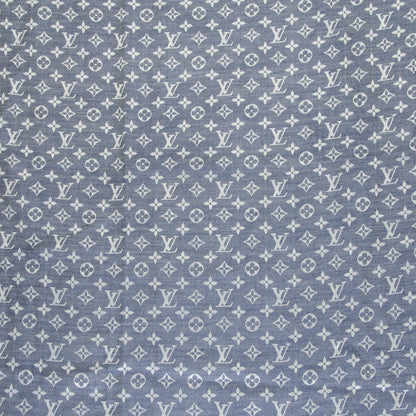 Louis Vuitton Wool Silk Monogram Denim Shawl Blue 1 of 7