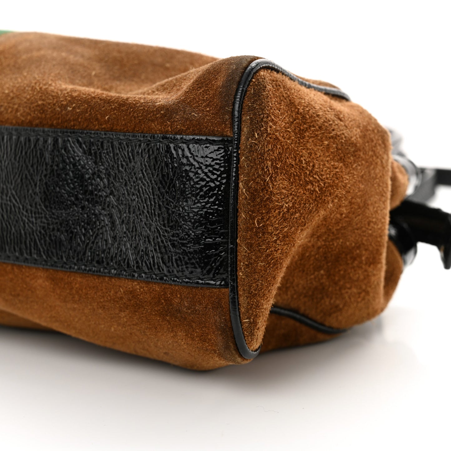 Suede Ophidia Medium Re(Belle) Top Handle Bag Nocciola Black