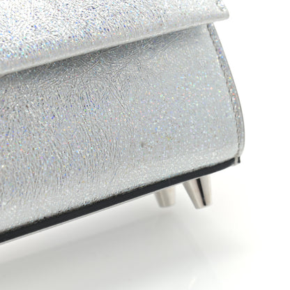 Christian Louboutin Metallic Calfskin Paloma Top Handle Shoulder Bag Silver 12 of 12