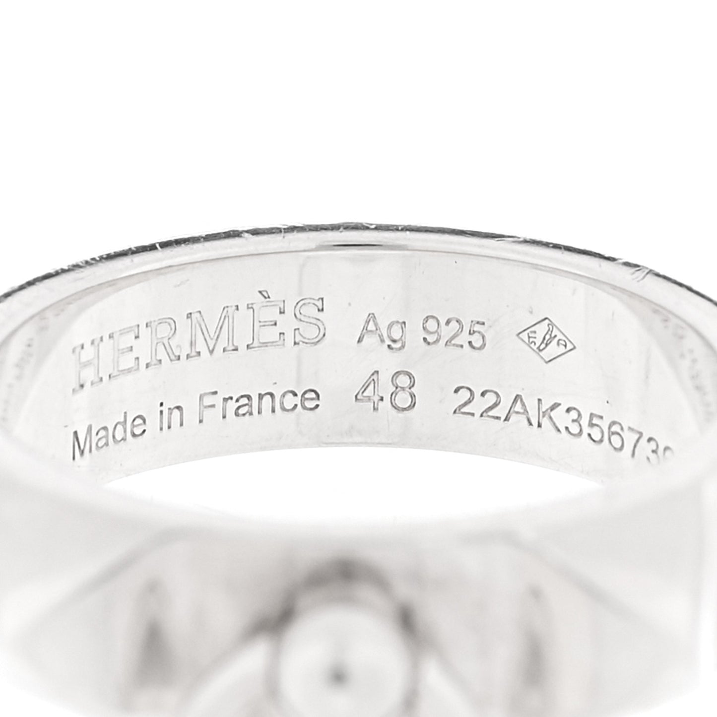 Sterling Silver PM Collier De Chien Ring 48 4.5