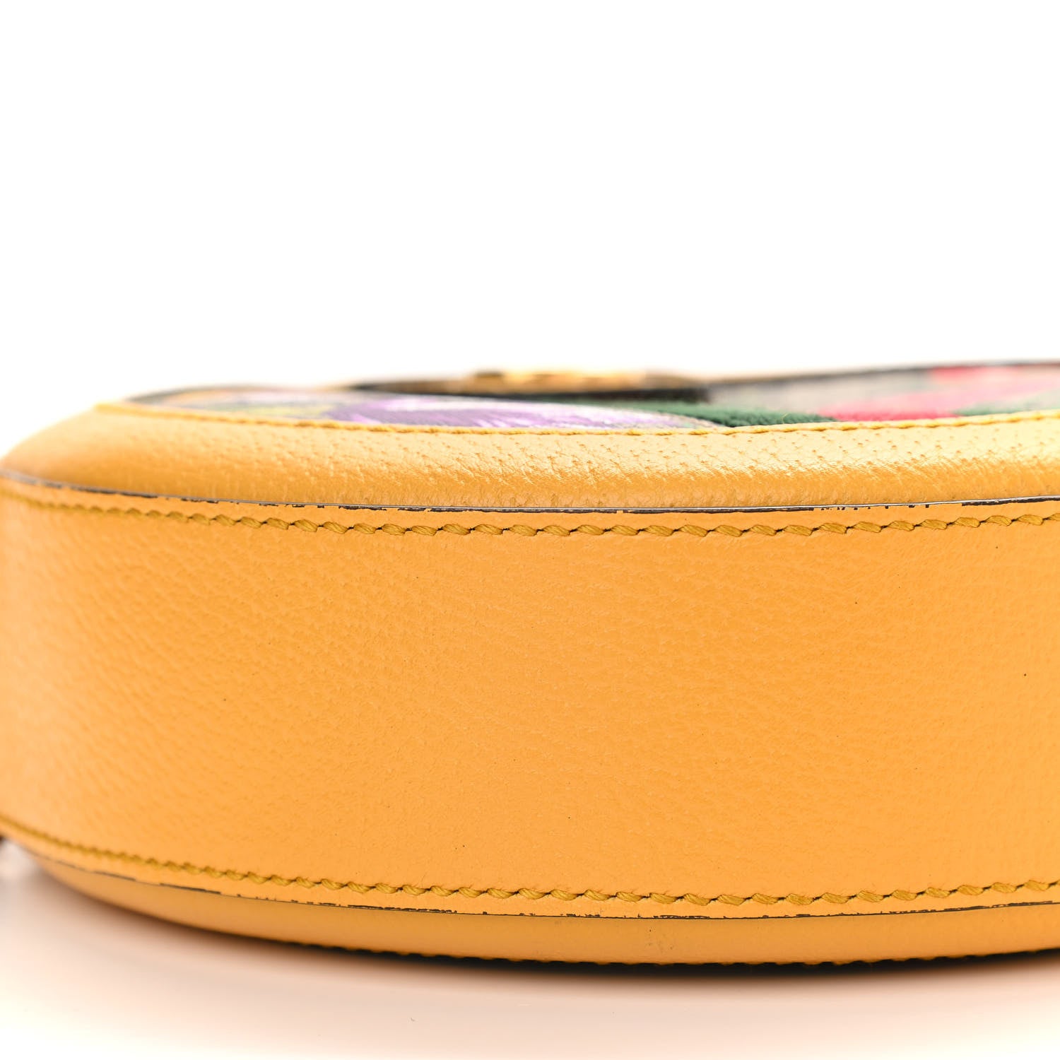 Gucci GG Supreme Monogram Flora Web Mini Ophidia Round Shoulder Bag Beige Multicolor Crop 9 of 12