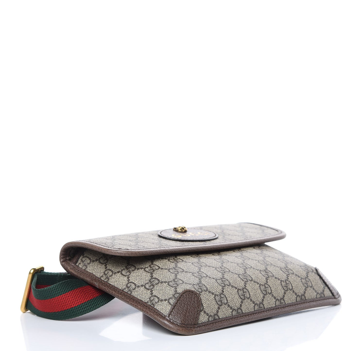 GG Supreme Monogram Neo Vintage Web Belt Bag Brown