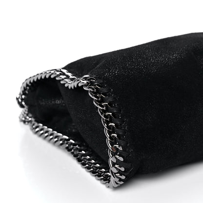 Stella McCartney Shaggy Deer Mini Falabella Fold Over Tote Black 5 of 10