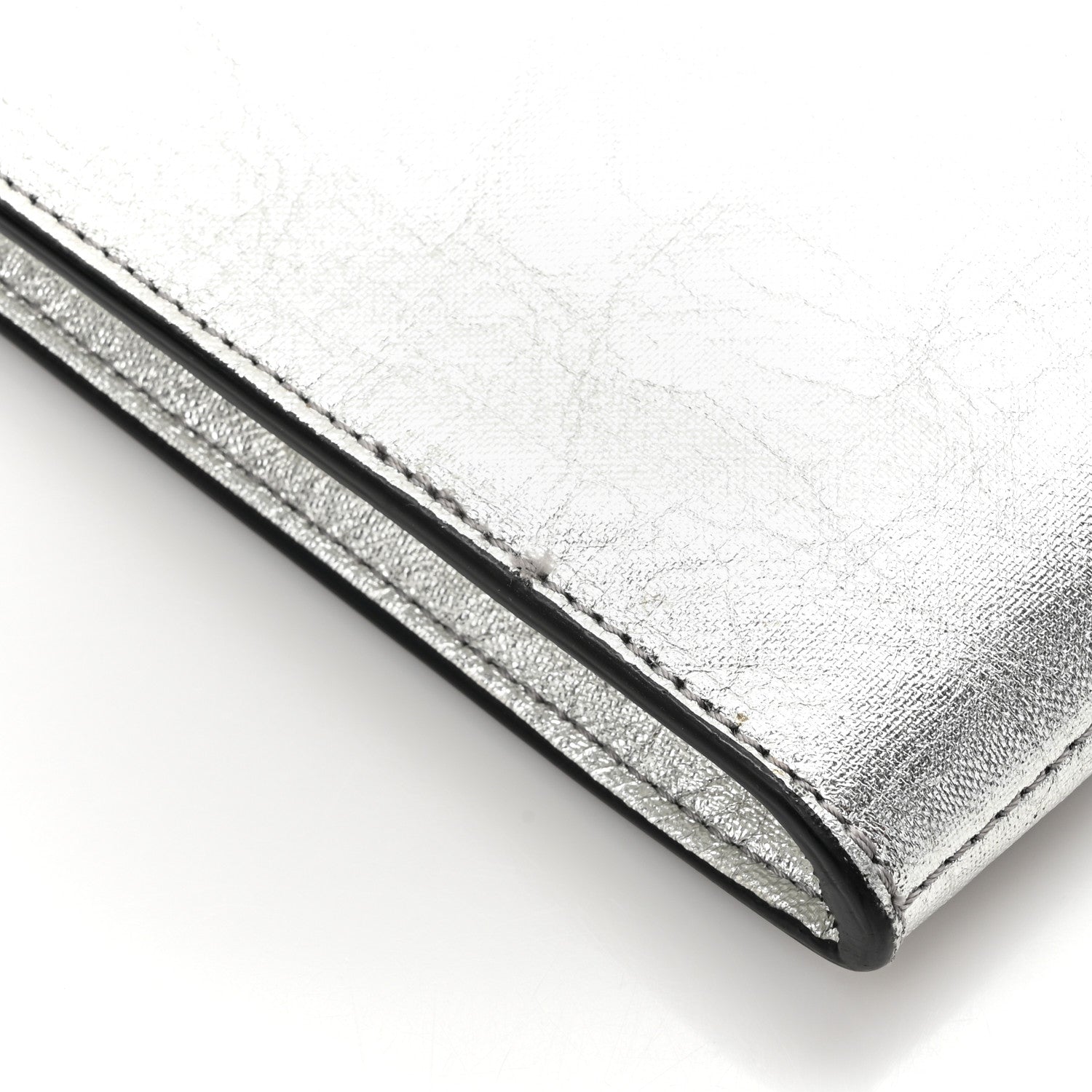 Stella McCartney Metallic Alter Nappa Perforated Pouch Silver 15 of 16
