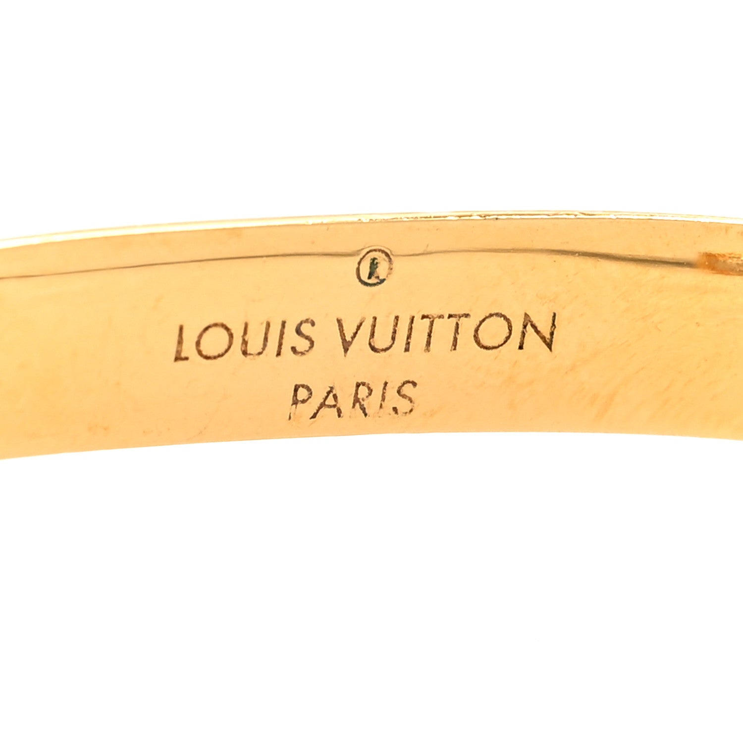 Louis Vuitton Metal Nanogram Hoop Earrings Gold 4 of 5