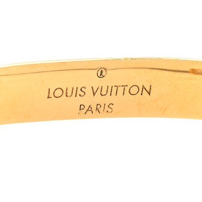 Louis Vuitton Metal Nanogram Hoop Earrings Gold 4 of 5