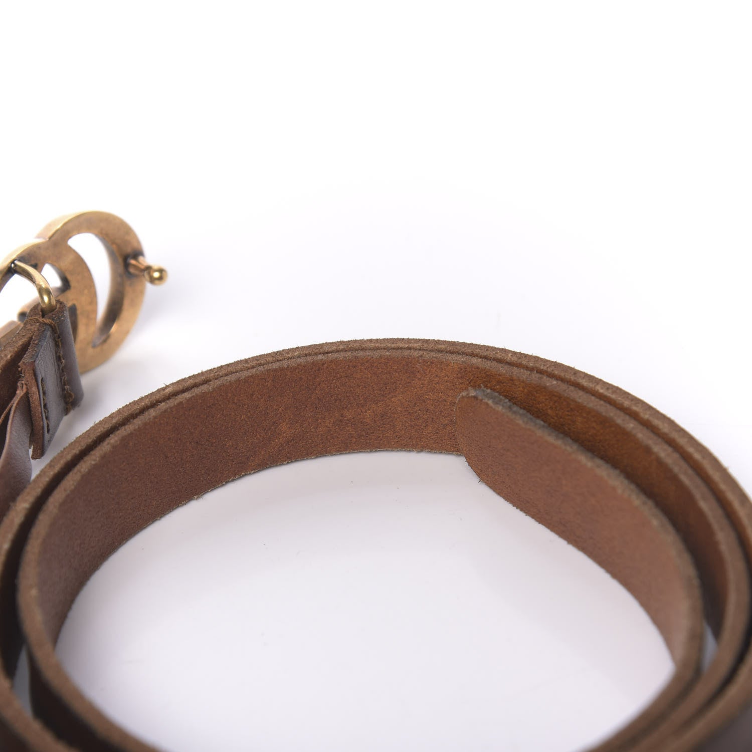 Gucci Faded Calfskin Double G 20mm Belt 95 38 Cuir 3 of 6