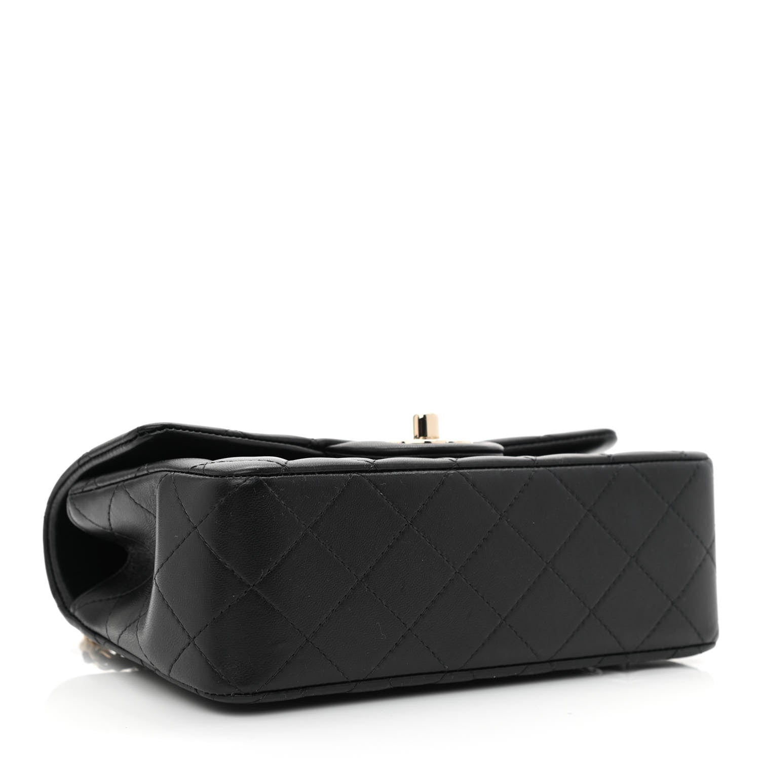 Chanel Lambskin Quilted Mini Top Handle Rectangular Flap Black 4 of 10
