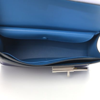 Hermes Allegretto Epsom Sombrero II Verrou 21 Bleu Encre Bleu Obscur Bleu Zellige Jaune Ambre 4 of 12