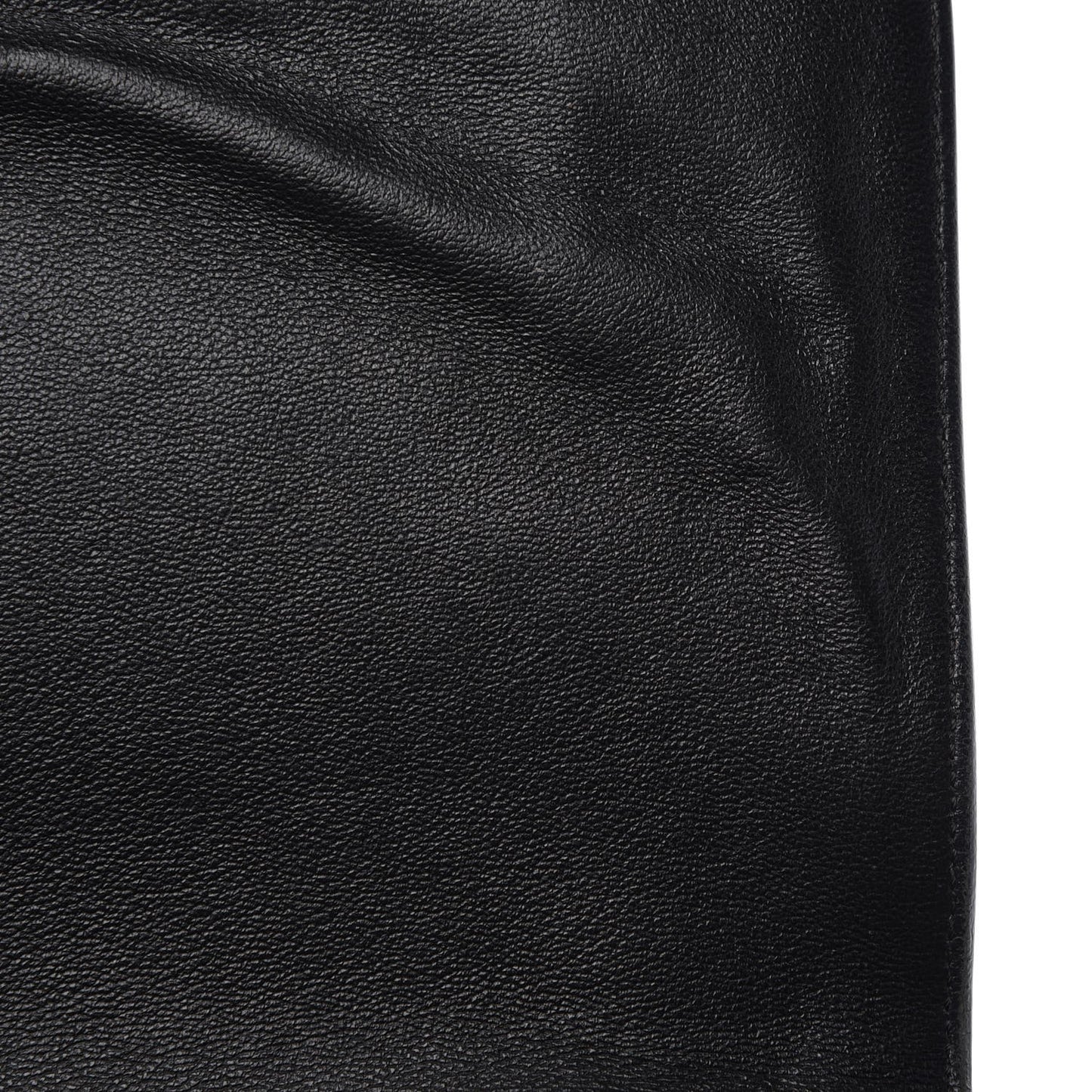 Drummed Calfskin Suede Small Trapeze Black