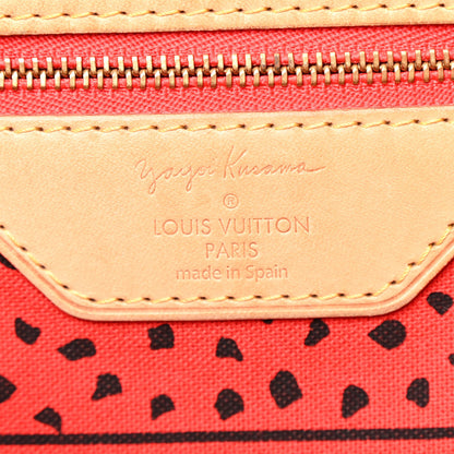 Louis Vuitton Monogram Kusama Waves Neverfull MM Red 6 of 10