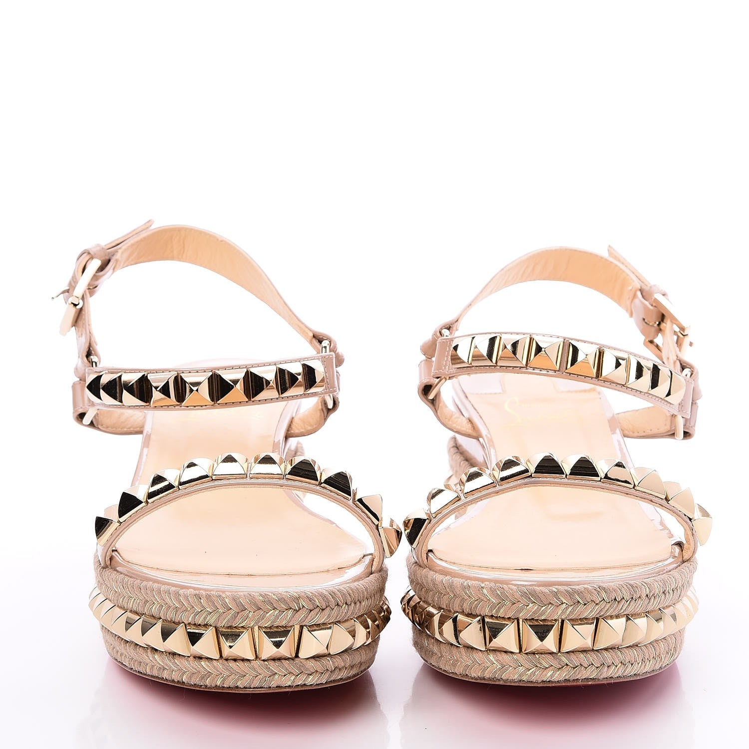 Christian Louboutin Patent Cataclou 60 Platform Sandals 40 Nude 2 of 7