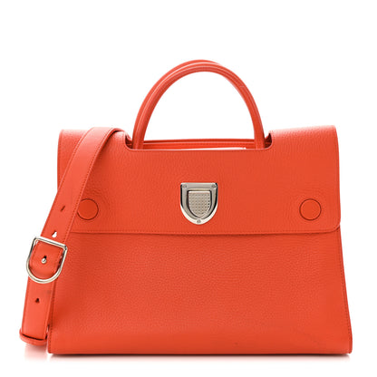 Christian Dior Bullcalf Diorever Flap Orange 1 of 22