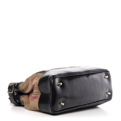 Burberry Canvas House Check Tote Black 3 of 13