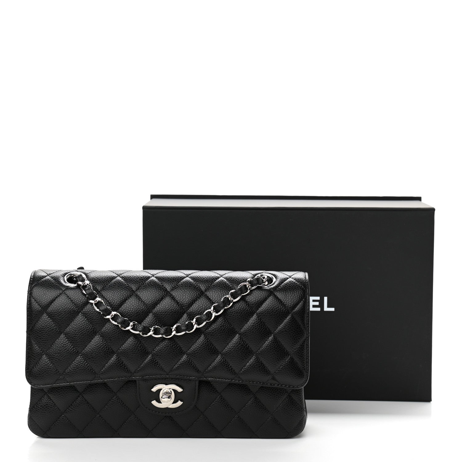 Chanel Caviar Quilted Medium Double Flap Black 10 of 10
