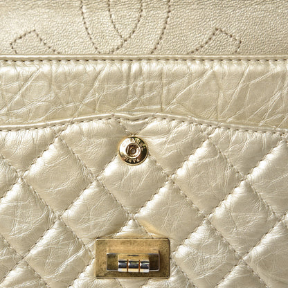 Chanel Metallic Aged Calfskin Quilted 2.55 Reissue 225 Flap Gold 12 of 14
