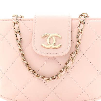Chanel Lambskin Quilted Mini CC Chain Bag Light Pink 8 of 11