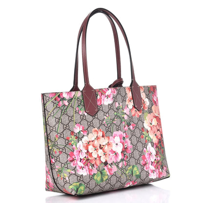 Gucci GG Supreme Monogram Blooms Small Reversible Tote Beige Multicolor Dry Rose 5 of 10