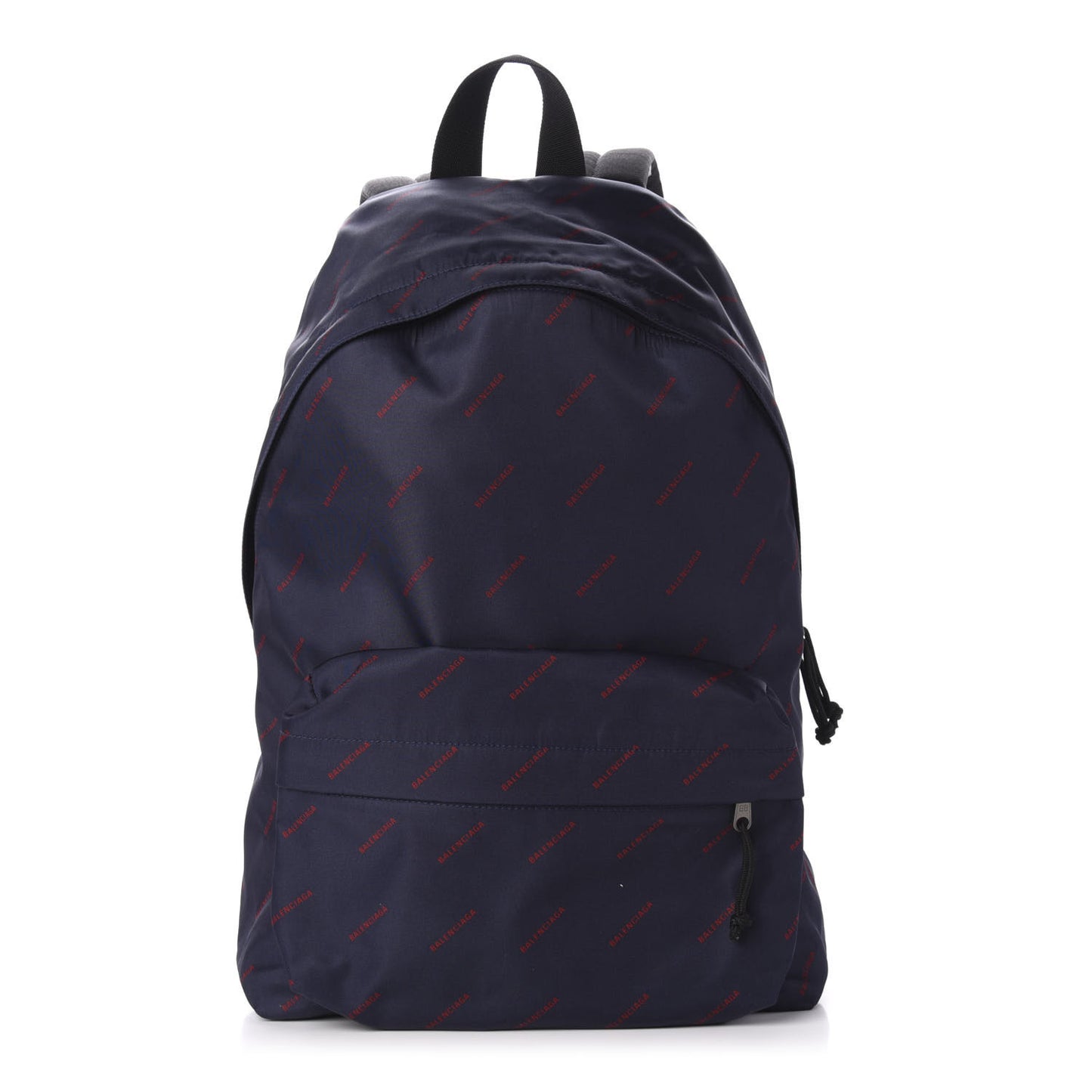 Twill Nylon Allover Logo Print Explorer Backpack Bleu Canopee Rouge