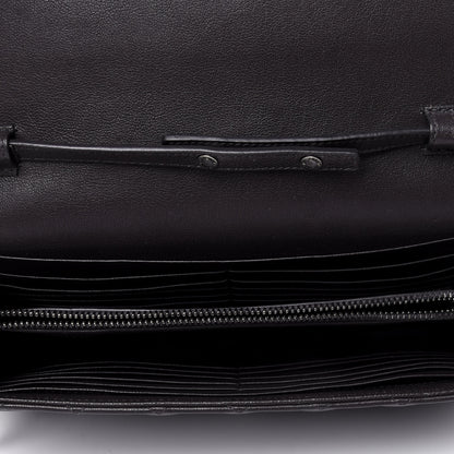 Saint Laurent Sheepskin Tri-Quilt Monogram Envelope Chain Wallet Earth 4 of 4