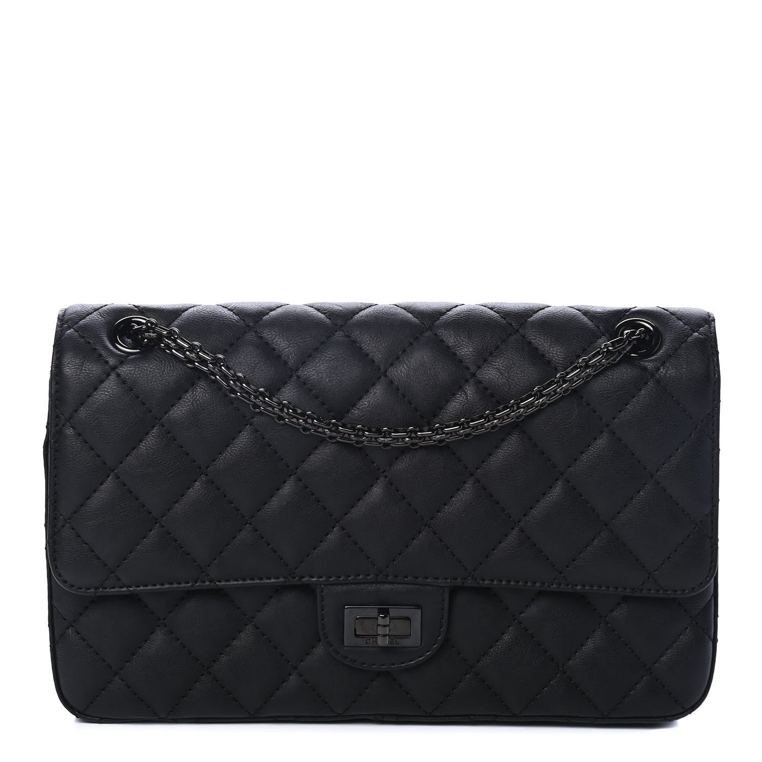 Chanel Crumpled Calfskin Quilted 2.55 Reissue 226 Flap So Black 1 of 4