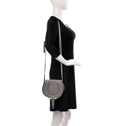 Chloe Grained Calfskin Small Marcie Saddle Bag Cashmere Grey 2 of 9