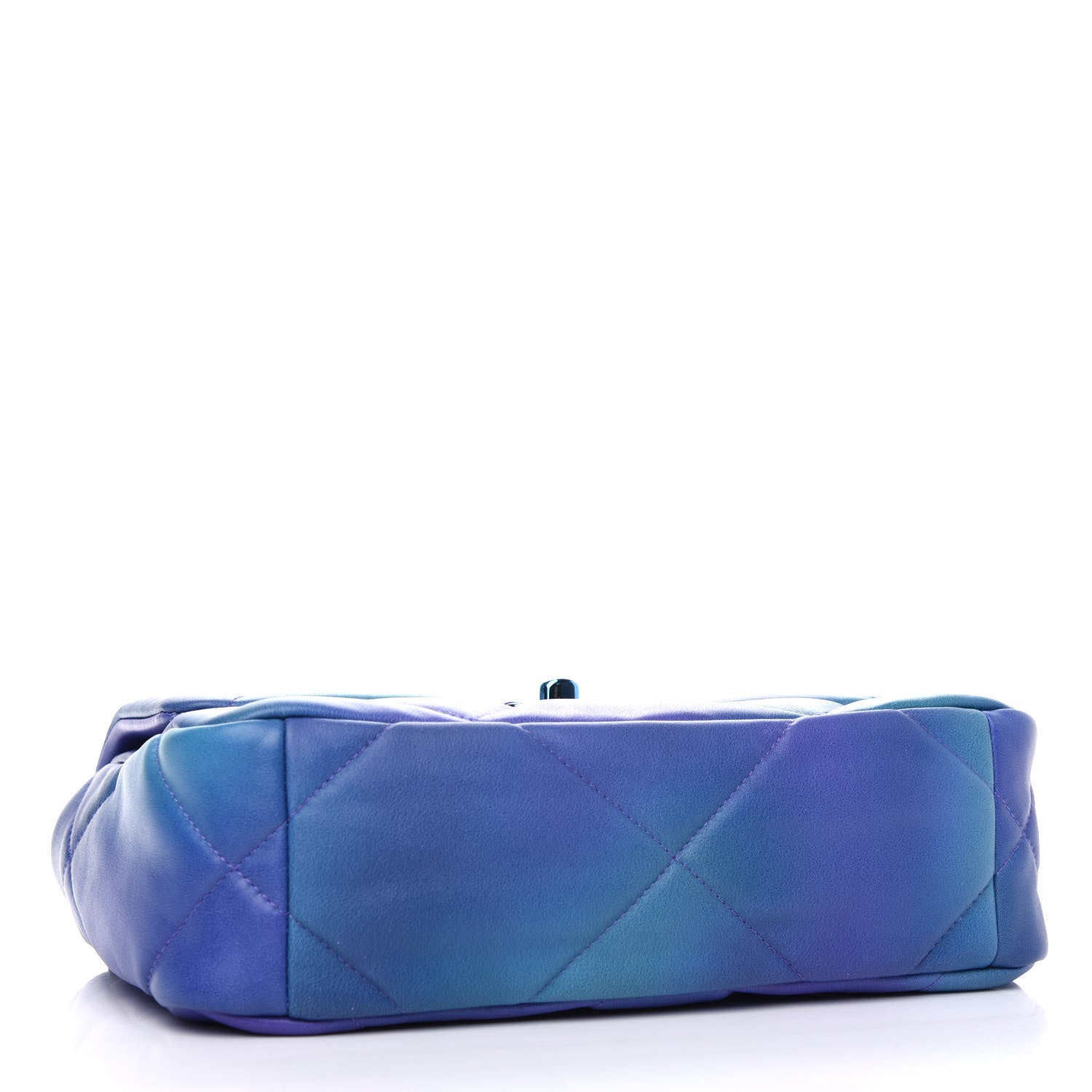 Chanel Tie Dye Calfskin Quilted Medium Chanel 19 Flap Blue Purple 4 of 10