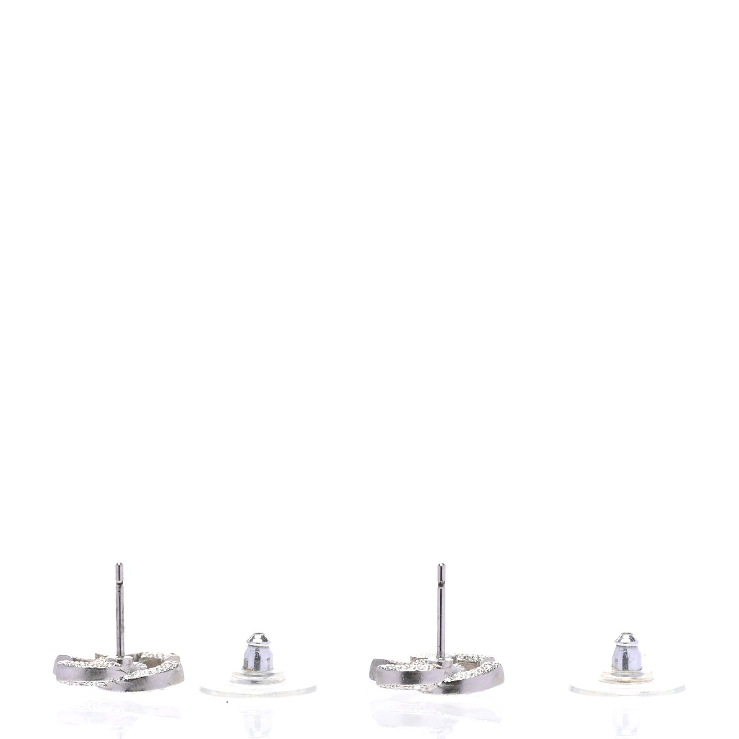 Crystal CC Earrings Silver