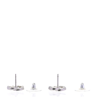 Chanel Crystal CC Earrings Silver 3 of 5