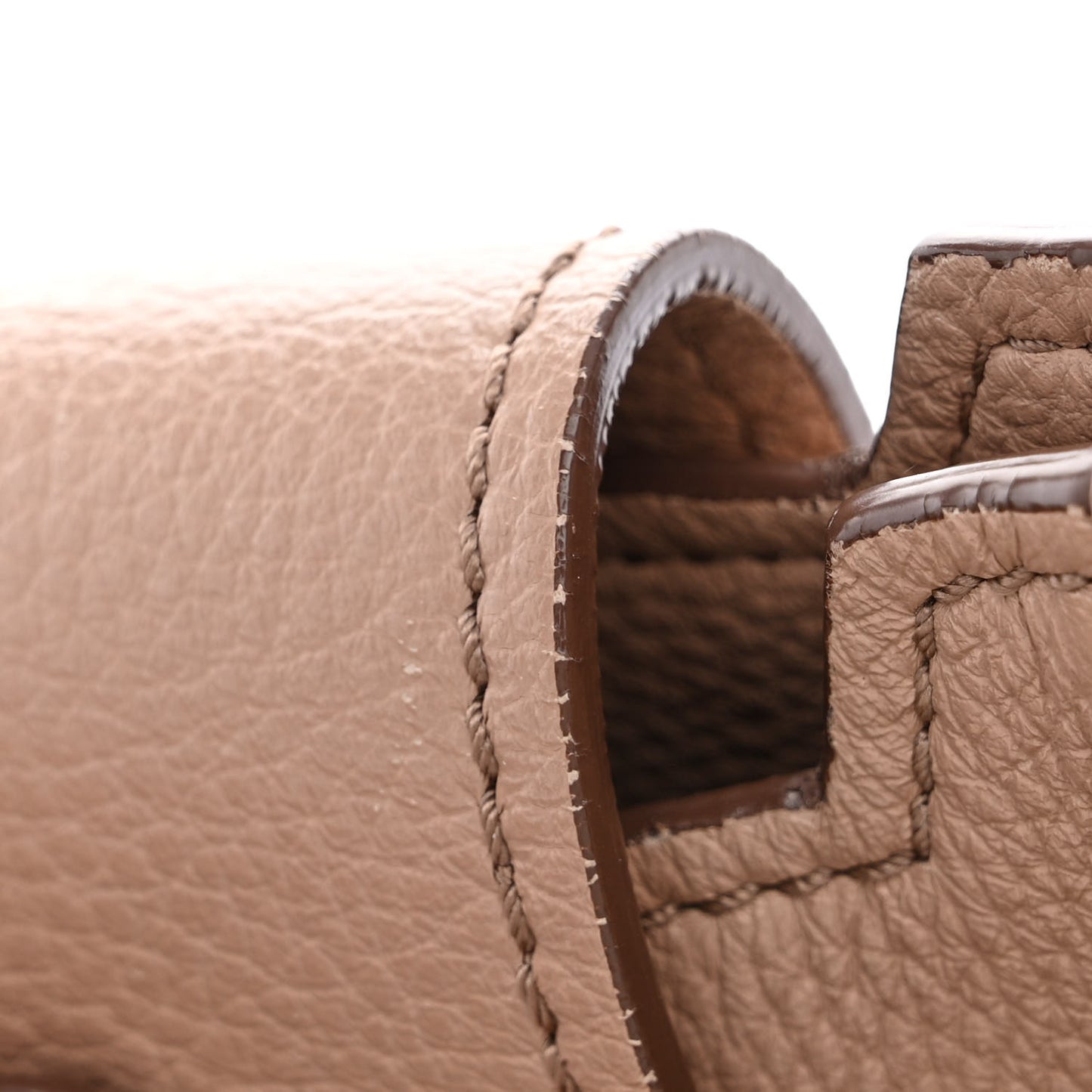 Grained Calfskin Sedgwick Medium Zipper Tote Taupe