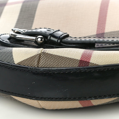 Burberry Supernova Check Buckle Hobo Black 9 of 20