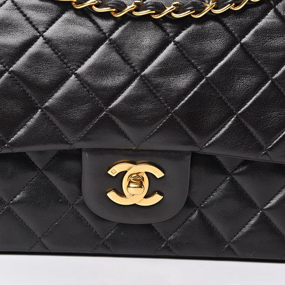 Chanel Lambskin Quilted Medium Double Flap Black 8 of 16