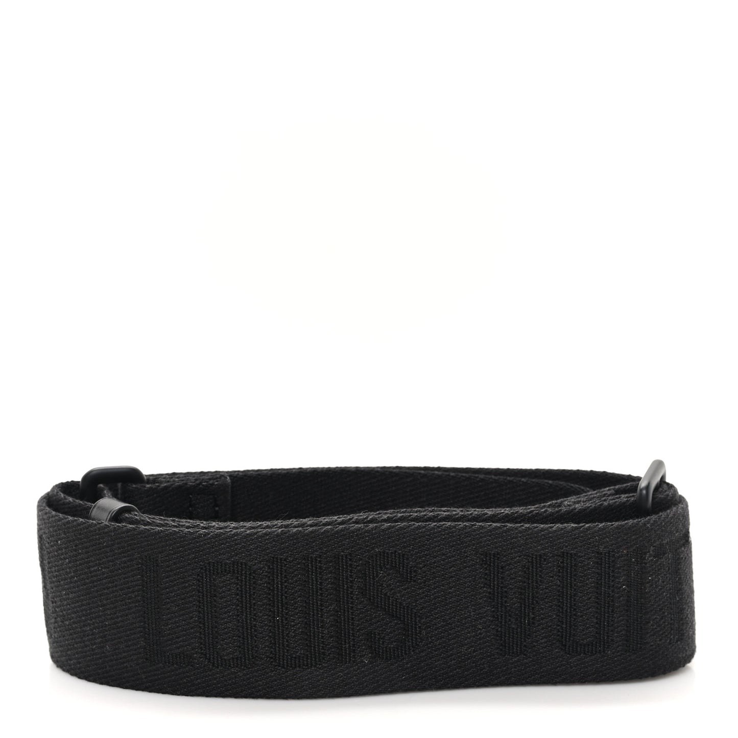 Jacquard Canvas Keepall Bandouliere Adjustable Shoulder Strap Black