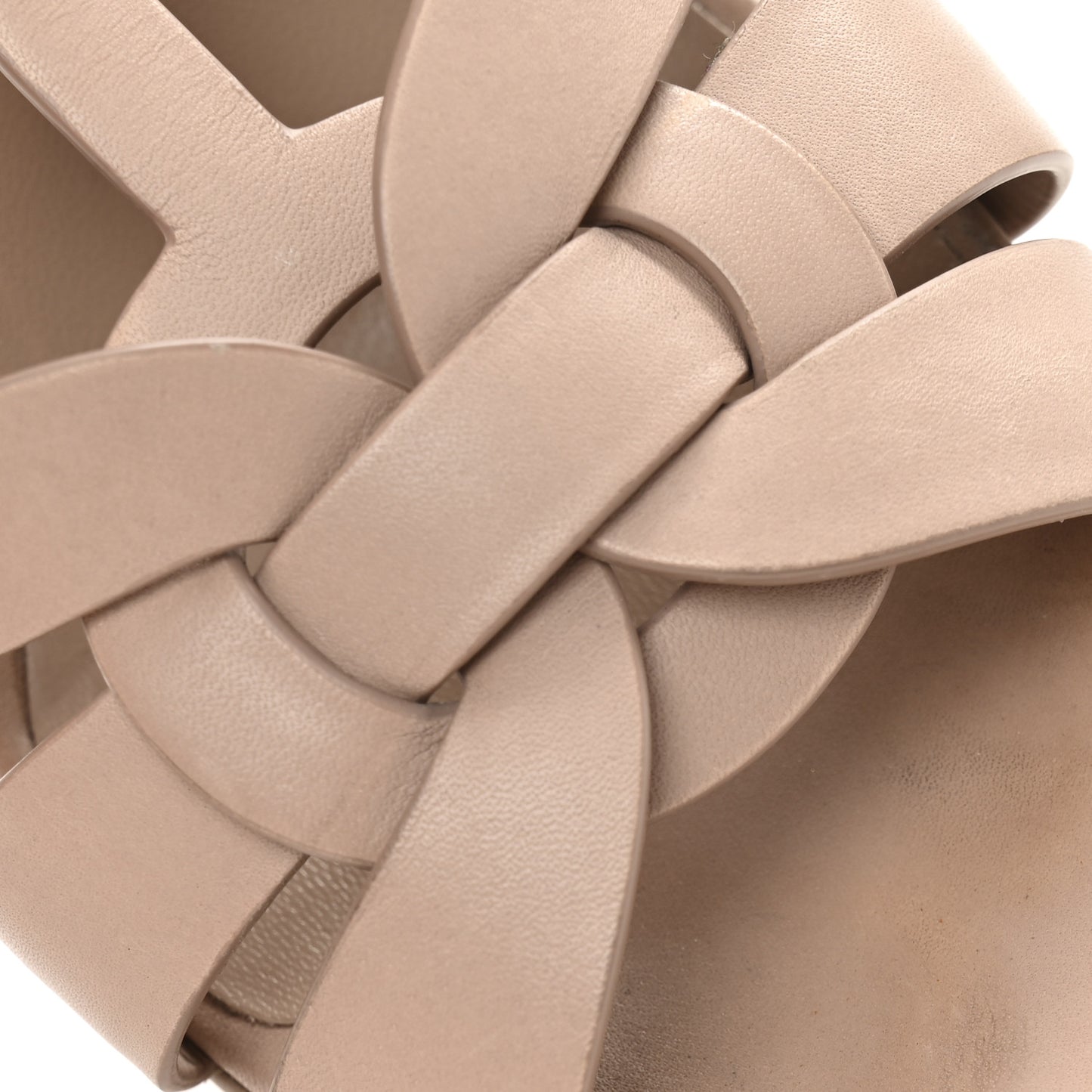 Calfskin Tribute 105 Platform Sandals 38 Nude