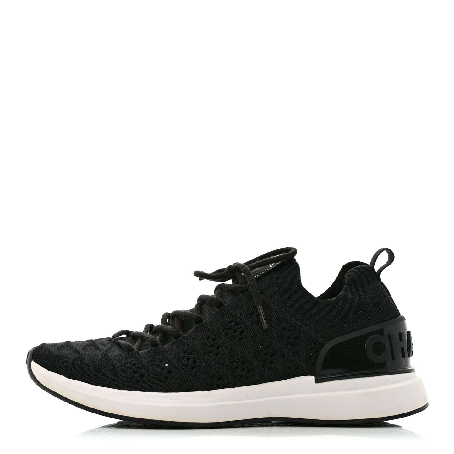 Fabric Logo Sneakers 38 Black