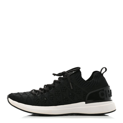 Chanel Fabric Logo Sneakers 38 Black 1 of 9