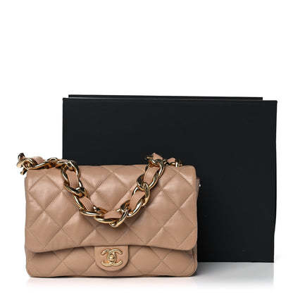 Chanel Lambskin Quilted Large Flap Bag Beige 11 of 11