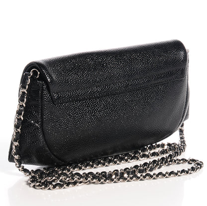 Chanel Caviar Half Moon Wallet On Chain WOC Black 3 of 9
