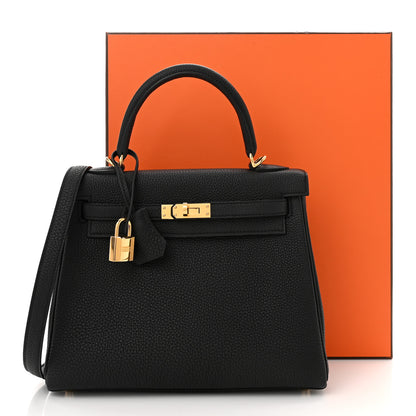 Hermes Togo Kelly Retourne 25 Black 11 of 11