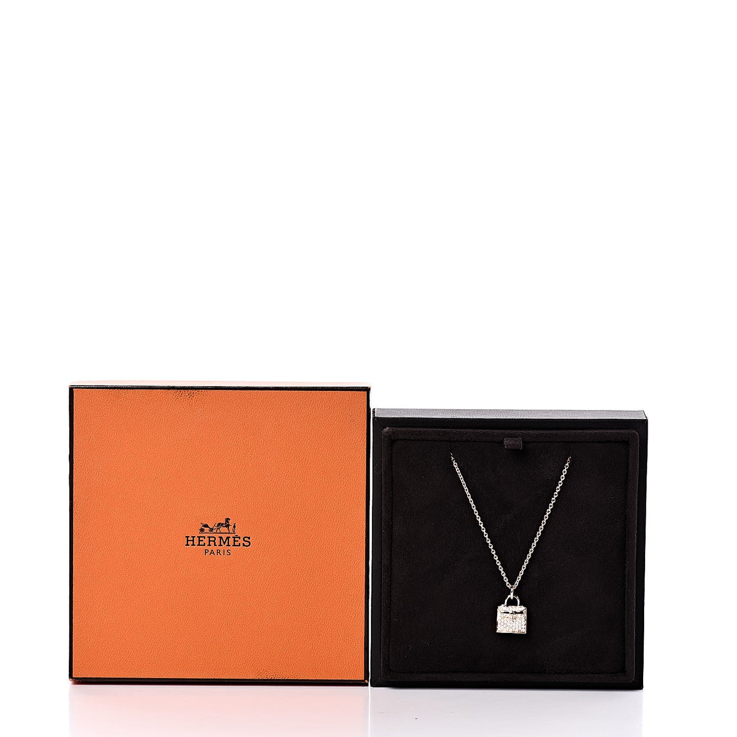 18K Rose Gold Diamond Kelly Amulette Pendant Necklace