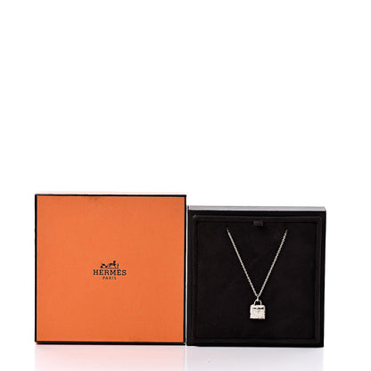 Hermes 18K Rose Gold Diamond Kelly Amulette Pendant Necklace 7 of 7