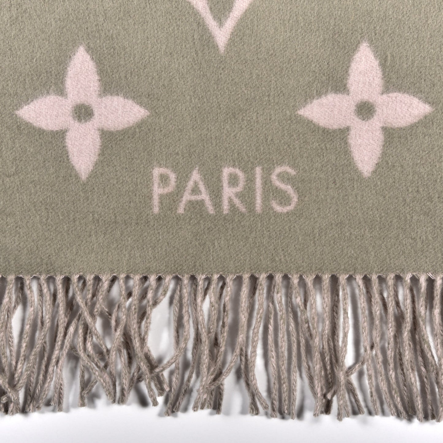 Cashmere Monogram Reykjavik Scarf Rose