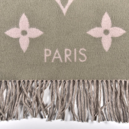 Louis Vuitton Cashmere Monogram Reykjavik Scarf Rose 5 of 5
